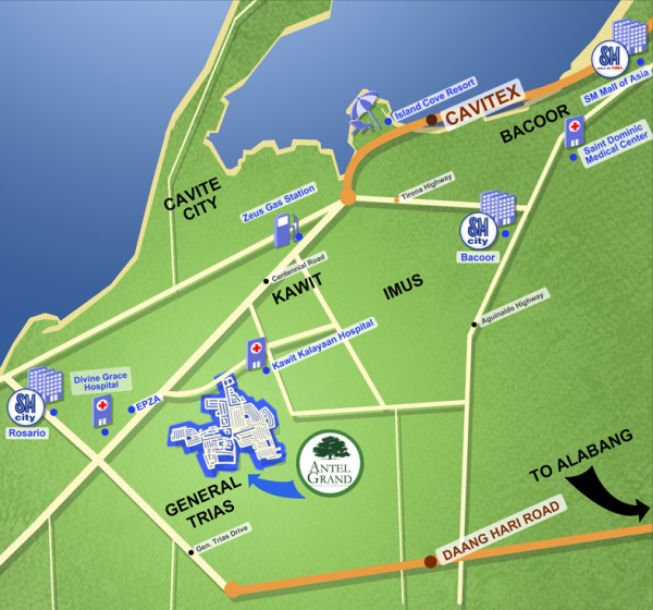 Antel Grand Village - Antel Location Map